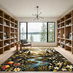 Golden Orchard River Botanical Landscape Rug