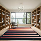 Sunset Gradient Ombre Stripes Rug