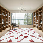 Red Cupid Arrows Scatter Rug