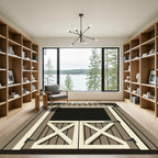 Farmhouse X Brace Double Doors Rug