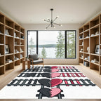 Broken Hearts Railroad Tracks Composition Rug