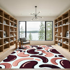 Chubby Bean Blush Brown Background Rug