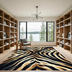 Bold Golden Tiger Stripe Rug