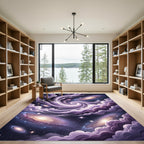 Cosmic Purple Spiral Nebula Galaxy Rug