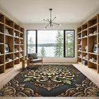 Majestic Chrysanthemum Baroque Medallion Rug