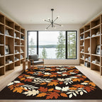 Autumnal Falling Leaves Seasonal Swag Rug