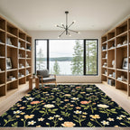 Pale Peach Cream Rose Garden Rug