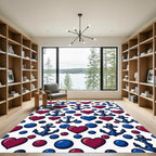 Nautical Heart Anchor Ball Pattern Rug
