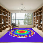 Radiant Rainbow Concentric Circles Rug