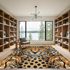 Golden Cheetah Spots All Over Rug