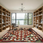 Terracotta Ancient Tiled Courtyard Rug