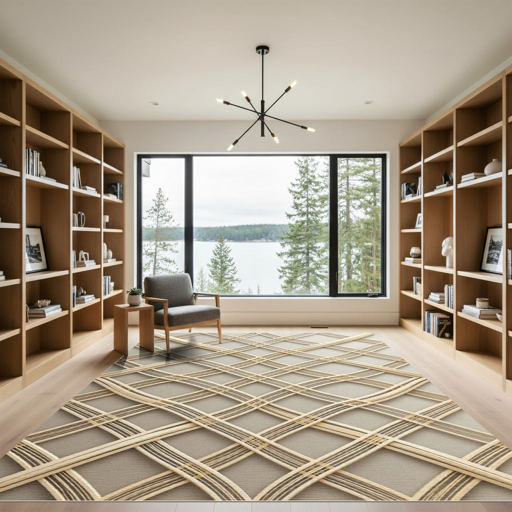 Natural Woven Lattice Arch Rug