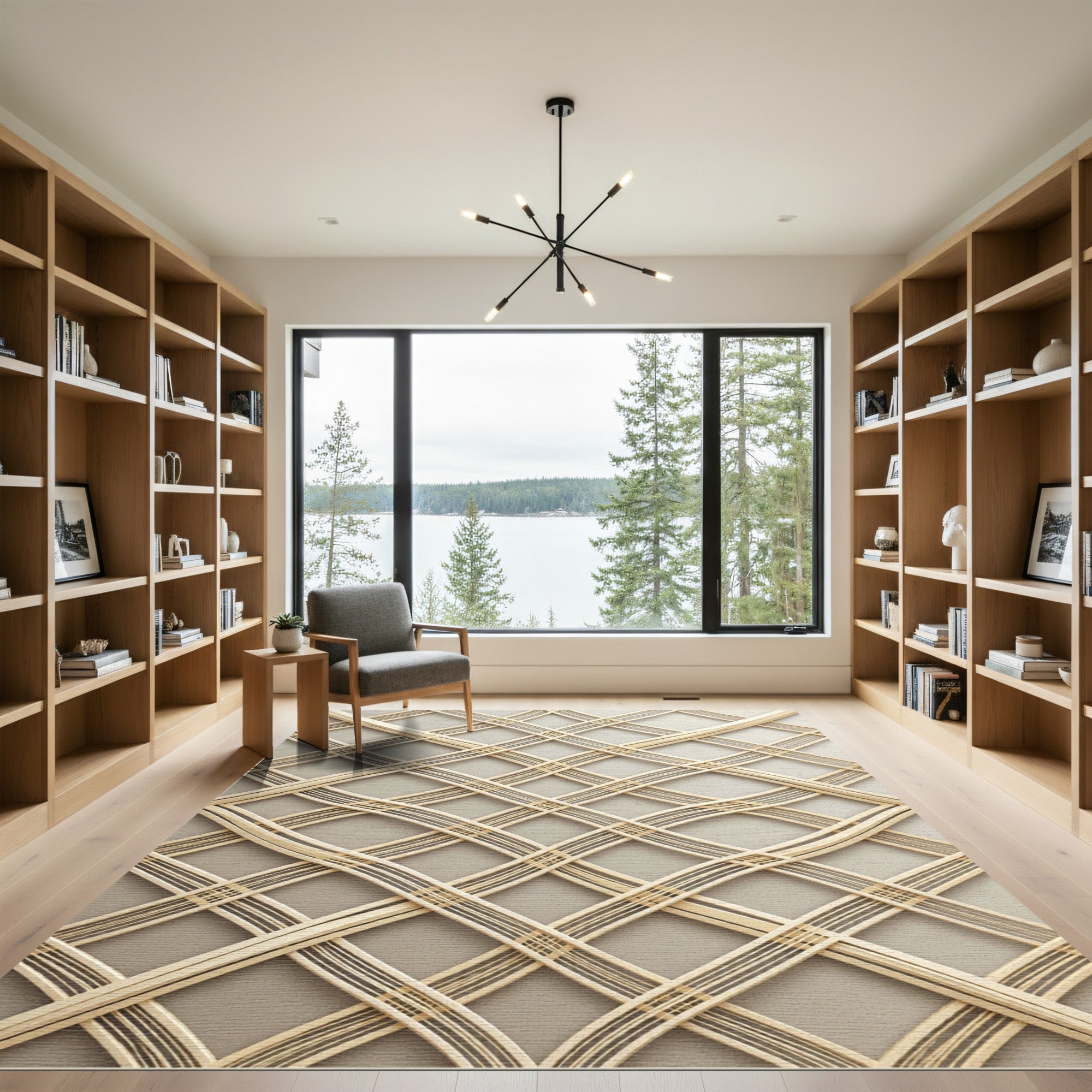 Natural Woven Lattice Arch Rug