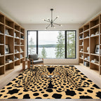 Cheetah Portrait Gold Spotted Tailored Suit Rug