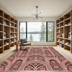 Archway Floral Medallion Coral Rug