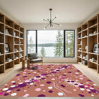 Pink Violet Burst Scatter Rug