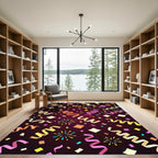 Festive Confetti and Streamers Assortment Rug
