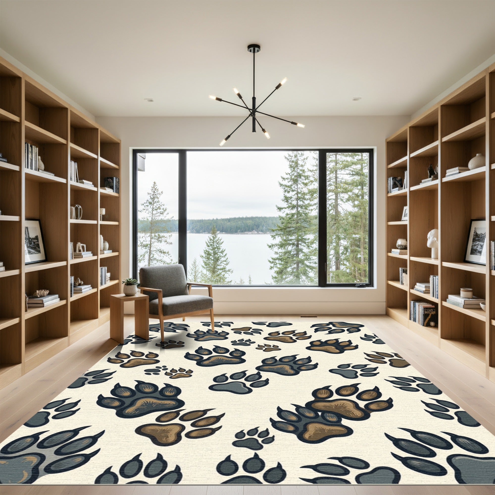 Wild Bear Paw Neutral Earthy Rug
