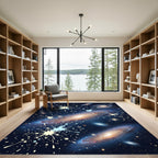 Cosmic Splatter Galaxy Swirl Rug