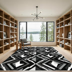 Monochromatic Geometric Diamond Composition Rug