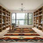 Earthy Southwest Geometric Diamond Stripe Rug