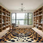 Bold Leopard Spots Animal Face Rug