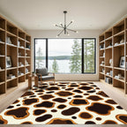Brown Speckled Organic Shapes Rug