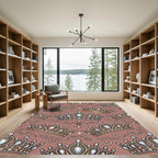 Royal Jeweled Crown Medallion Arrangement Rug