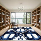 Classic Navy Anchor Chain Nautical Art Rug
