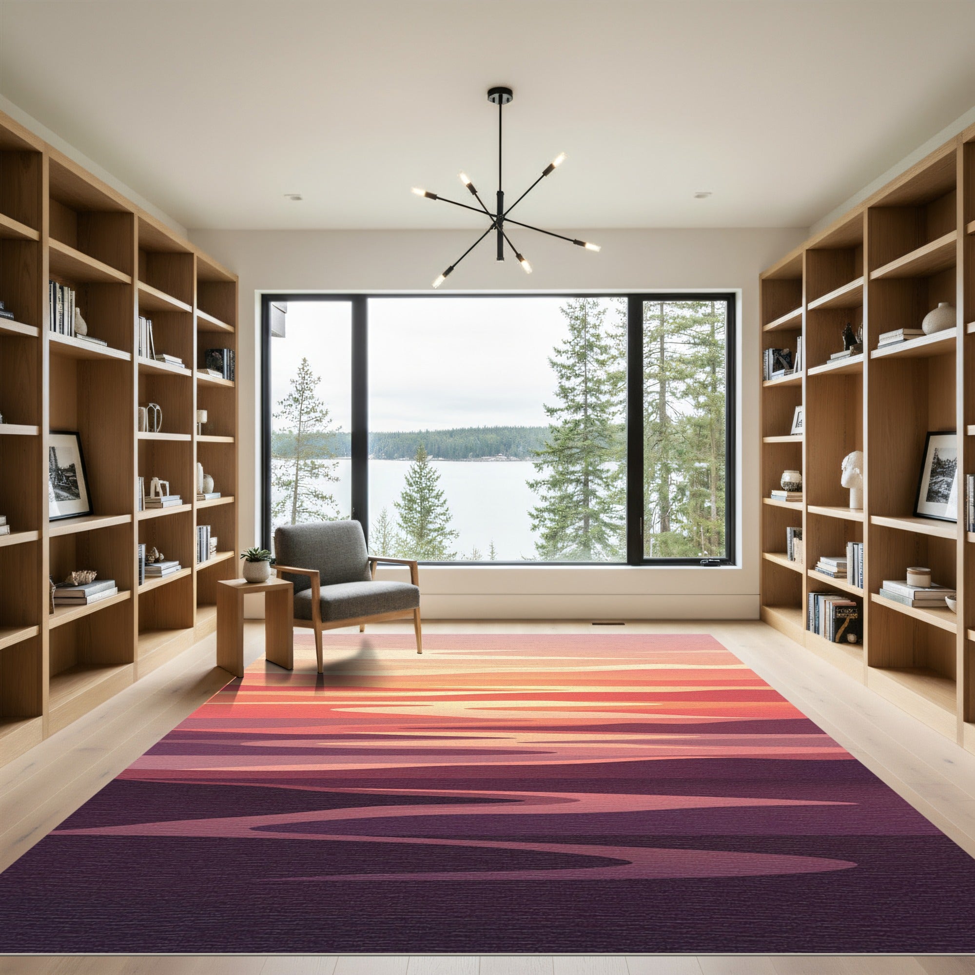 Sunset Hues Winding River Rug
