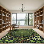 Botanical Leaf Mandala Ivy Vine Rug