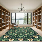 Ethereal Sage Floral Mandala Medallion Rug