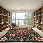 Elegance Blush Floral Symmetry Medallion Rug