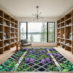 Wisteria Blossom Trellis Floral Art Rug