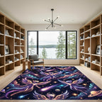 Celestial Angelic Galaxy Cosmic Nebula Rug