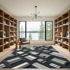 Architectural Blueprint Warehouse Collection Rug