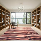 Coral Rose Water Waves Rug