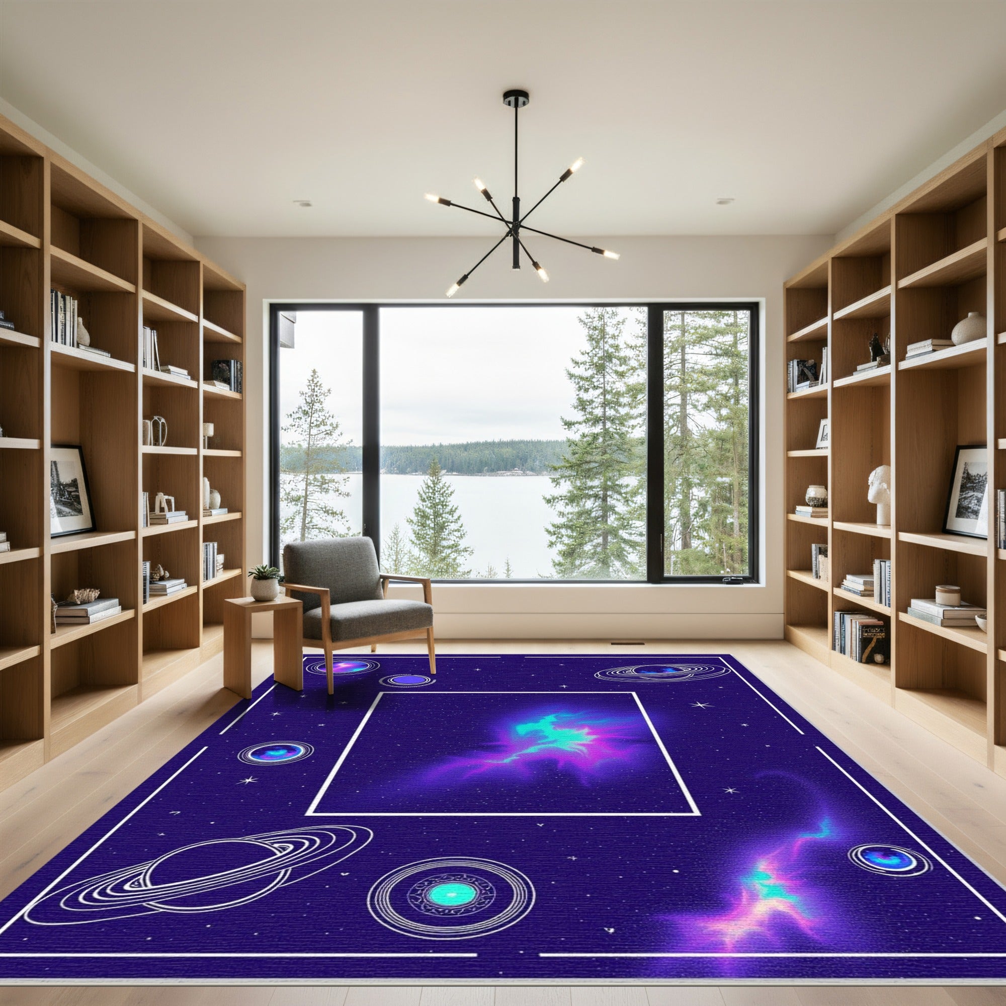 Cosmic Nebula And Saturn Rug
