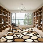 Neutral Pebble Stone Earthy Tone Rug