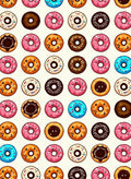 Whimsical Donut Pattern With Sprinkles Rug