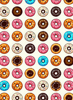 Whimsical Donut Pattern With Sprinkles Rug