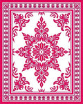 Classic Central Floral Mandala Design Rug
