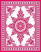 Classic Central Floral Mandala Design Rug