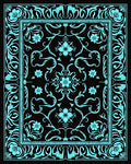 Art Nouveau Floral Border Rug Design Rug