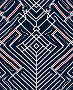 Abstract Geometric Zigzag Design Rug