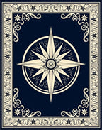 Classic Starburst Compass Design Rug