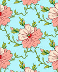 Blossom Vine Pastel Pattern Rug