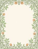 Vintage Floral Vine Botanical Design Rug