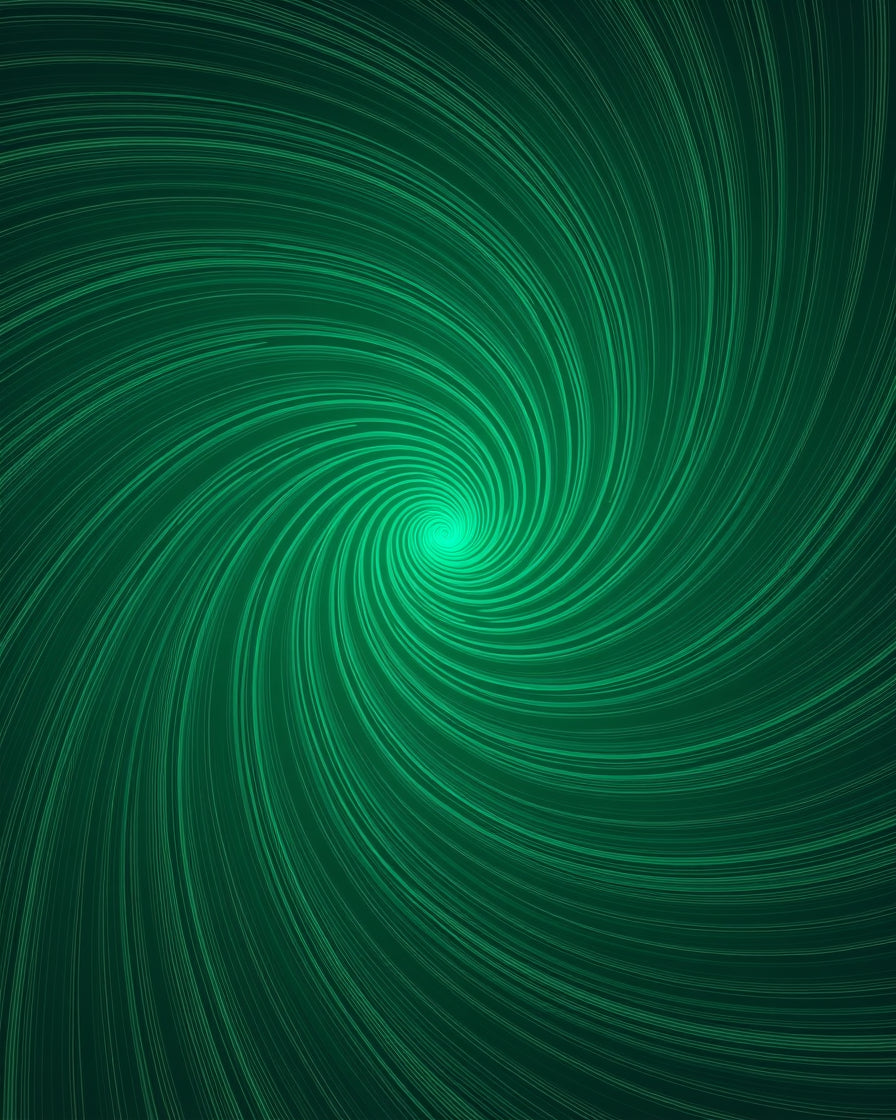 Emerald Green Swirl Fibrous Rug