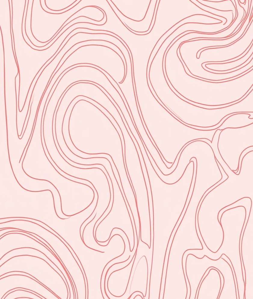 Blush Pink Swirl Abstract Design Rug